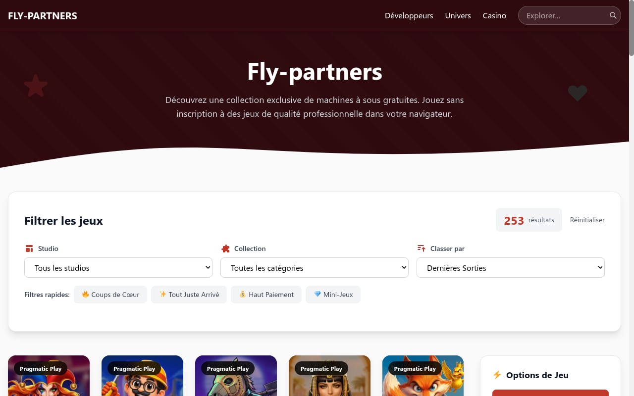 Fly Partners website screenshot