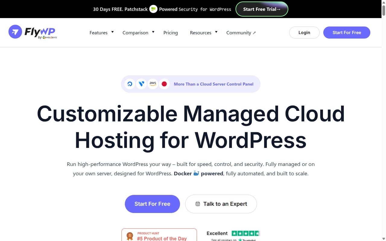 FlyWP Affiliate Program website screenshot