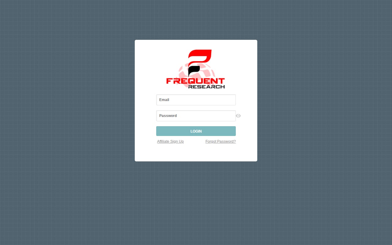 Frequent Research website screenshot