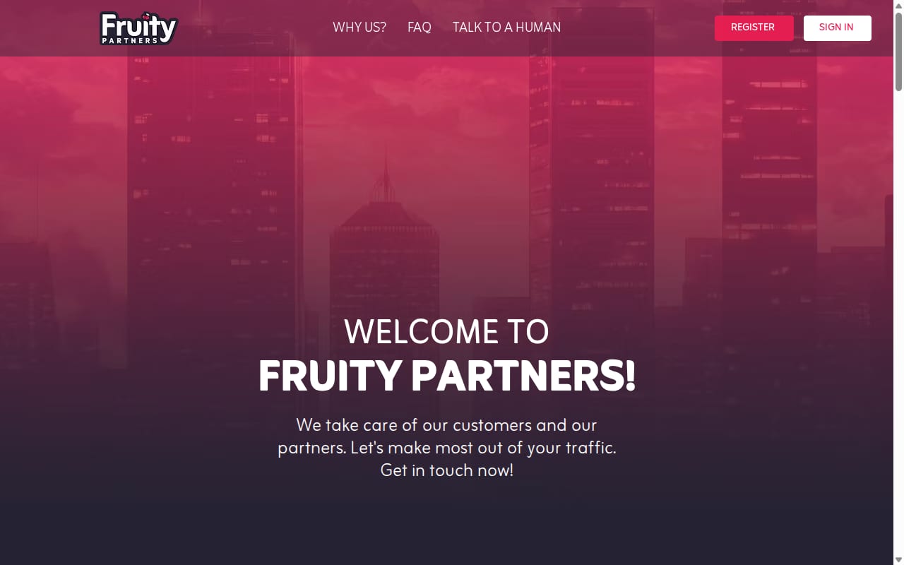 Fruity Partners website screenshot