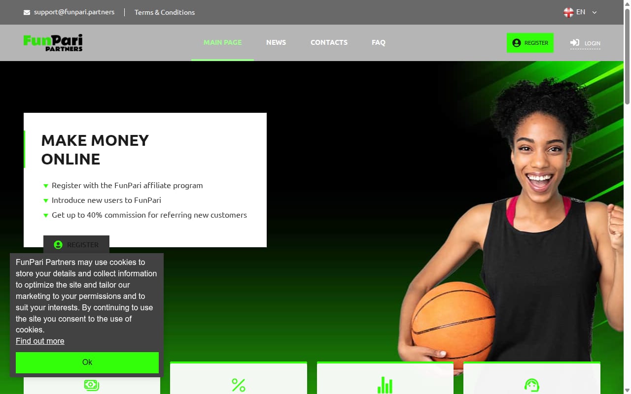 FunPari Partners website screenshot