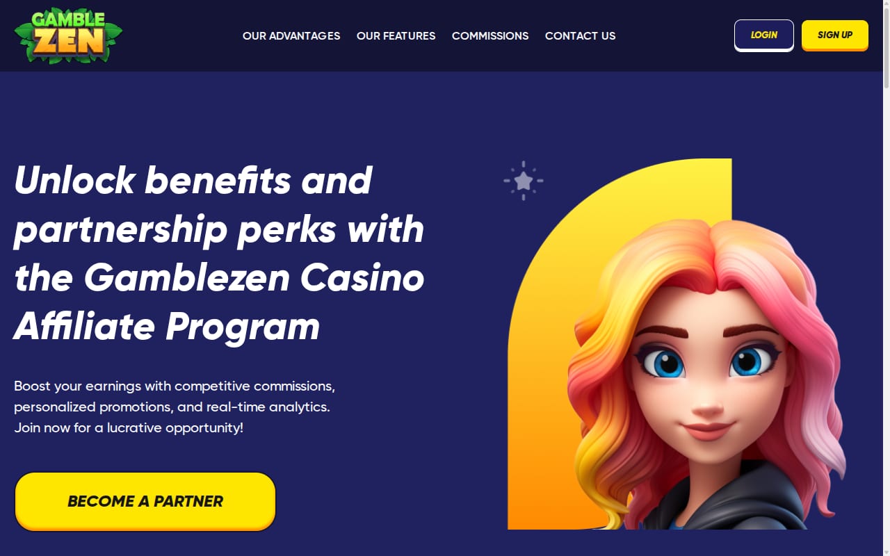 Gamblezen Affiliates website screenshot