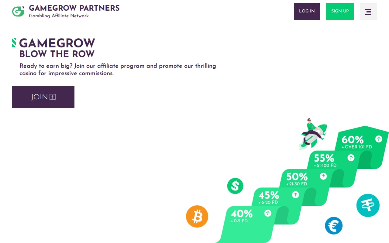GameGrow Partners website screenshot