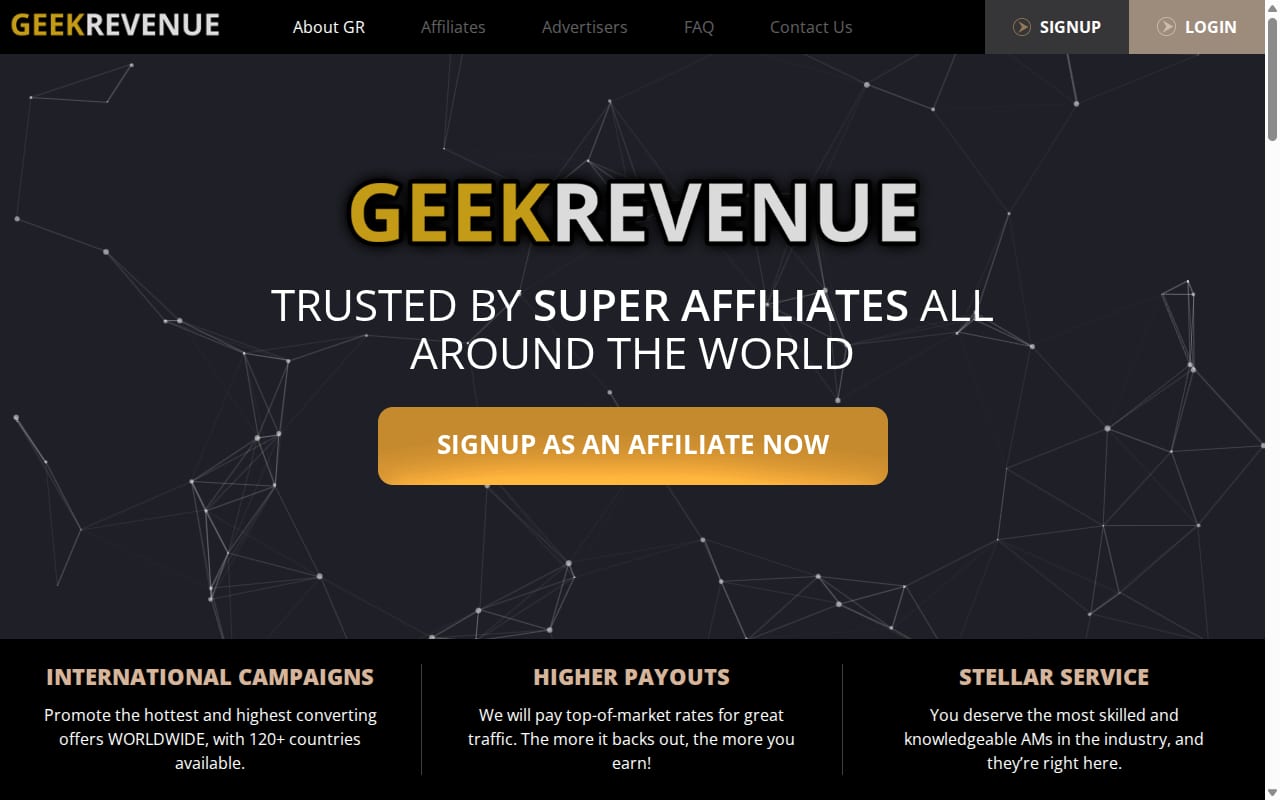 GeekRevenue 網站截圖