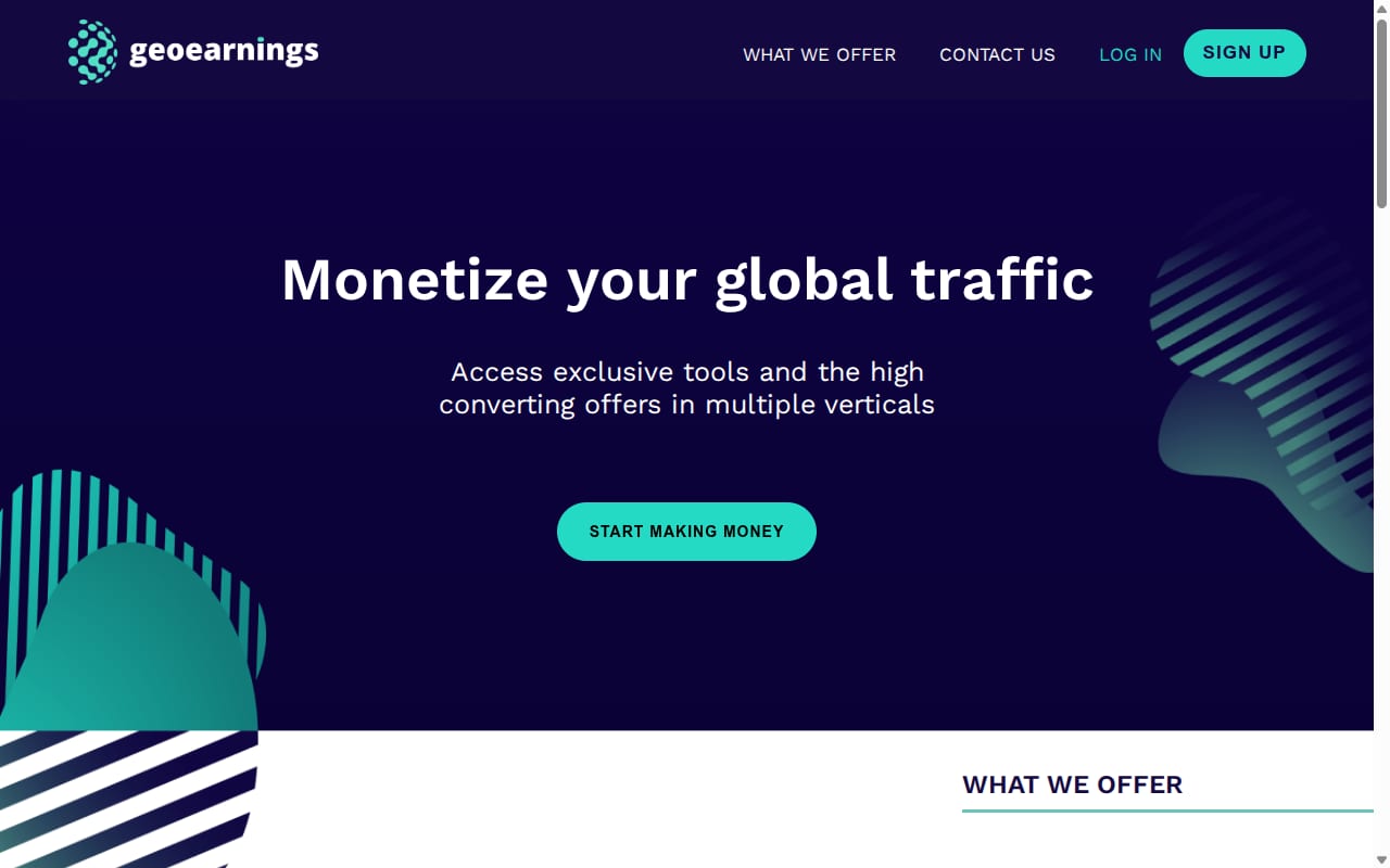 Geoearnings website screenshot