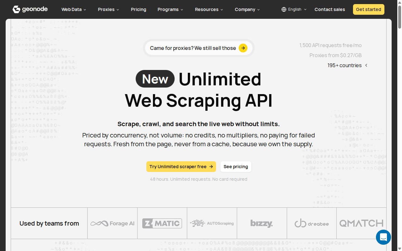Geonode Affiliate Program website screenshot