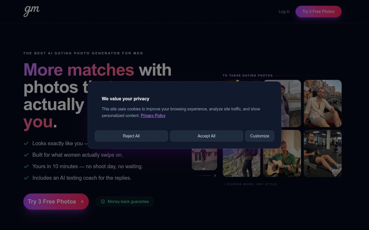 GetMatches.ai Affiliate Program website screenshot