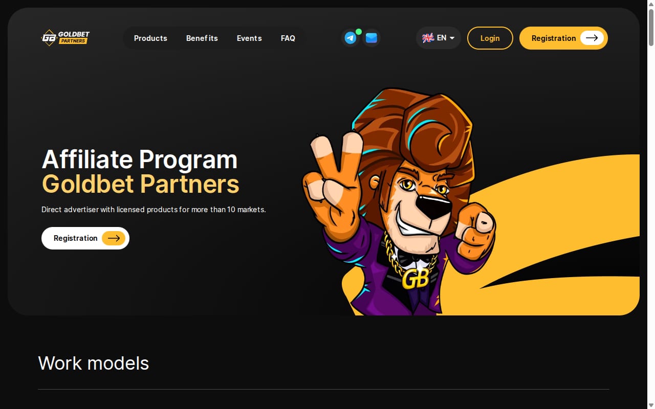 Goldbet Partners 網站截圖