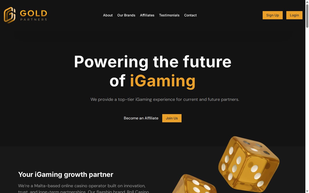 Gold Partners website screenshot