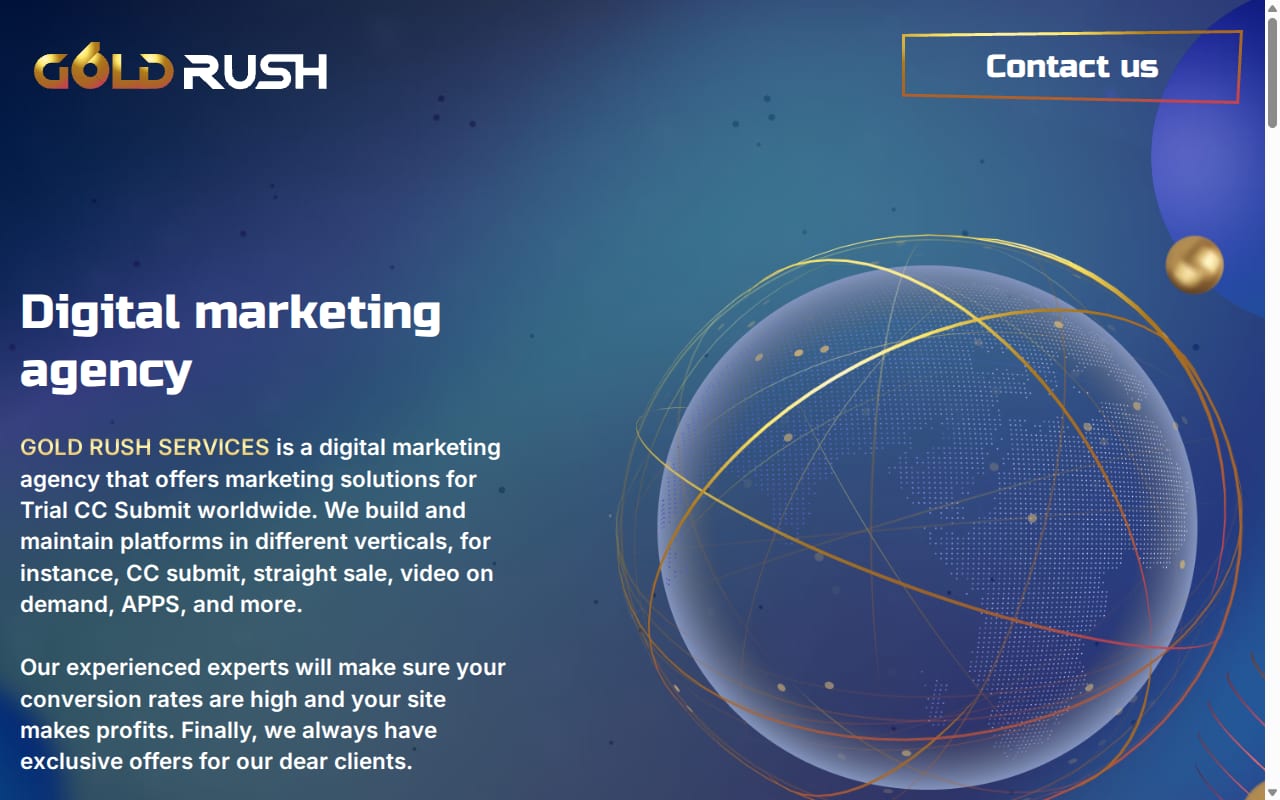 Gold Rush Services 網站截圖