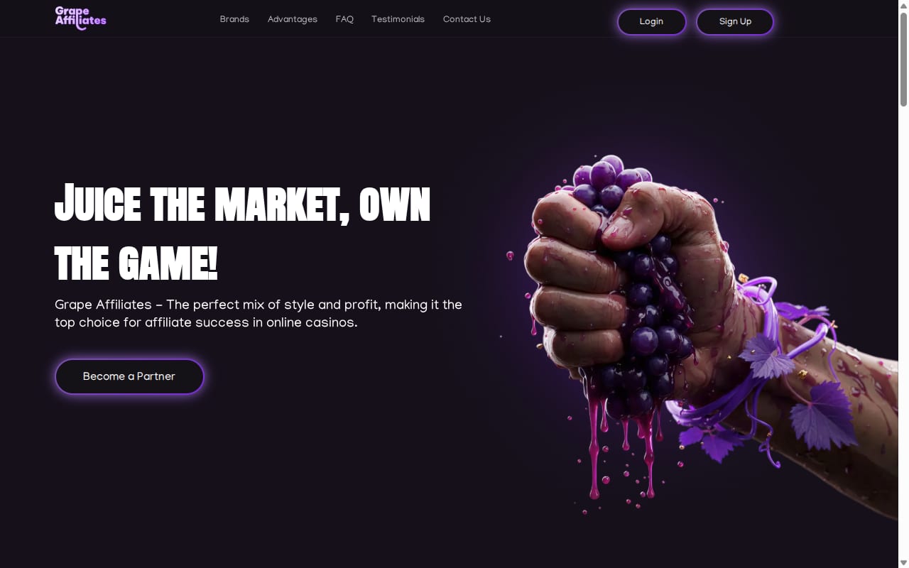 Grape Affiliates website screenshot