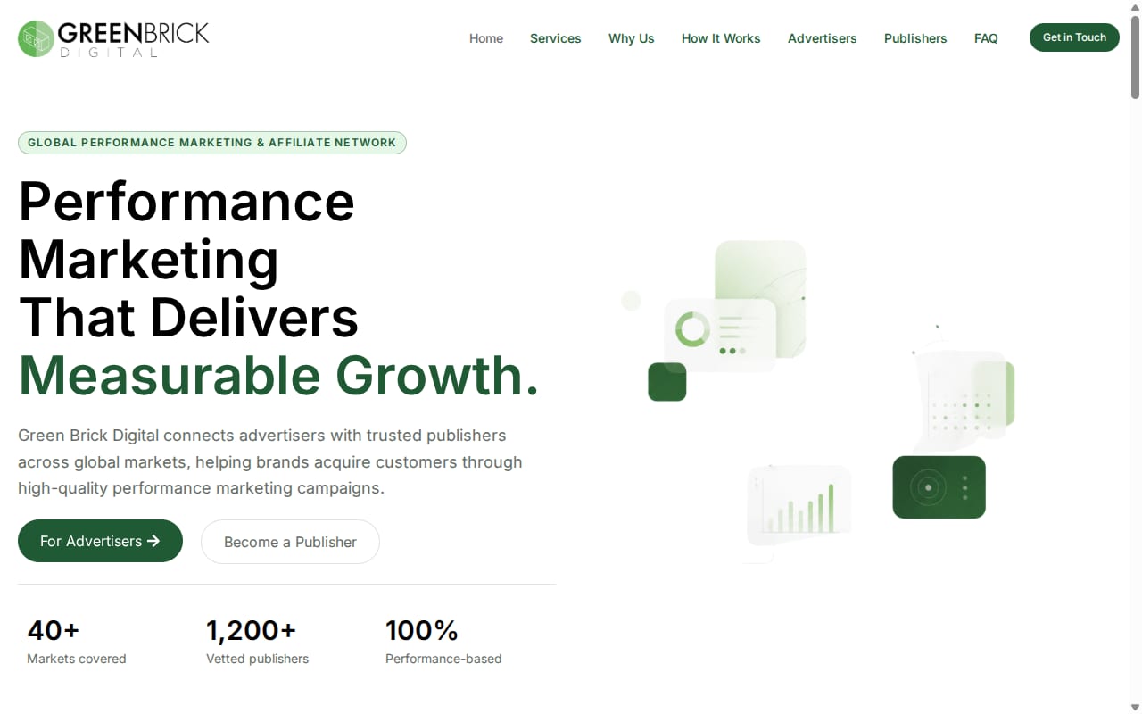 Green Brick Digital website screenshot