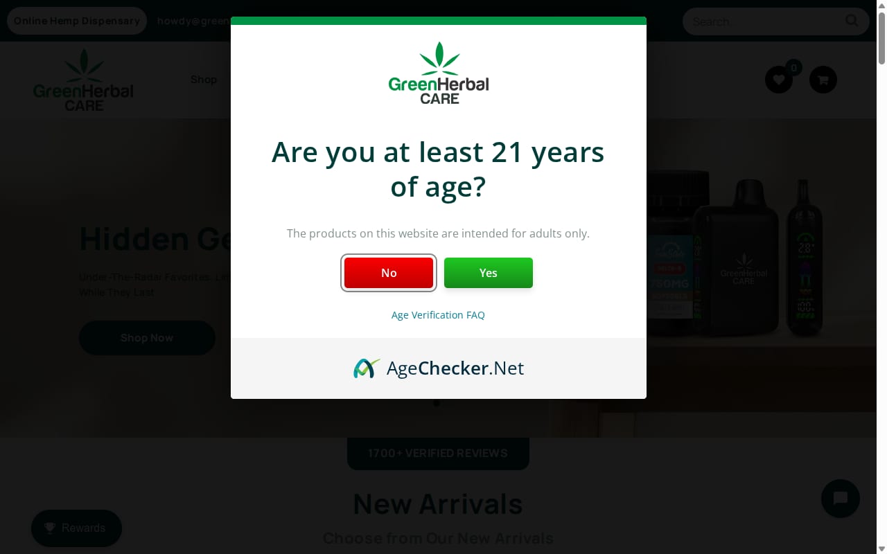 GreenHerbalCare CBD Affiliate Program 網站截圖