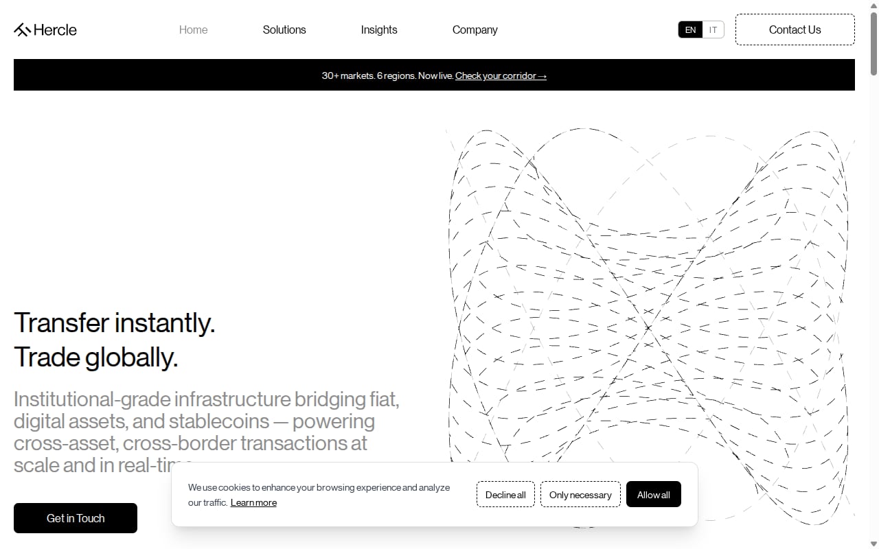Hercle website screenshot