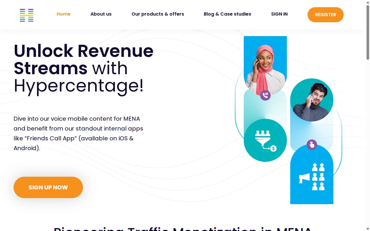 Hypercentage website screenshot