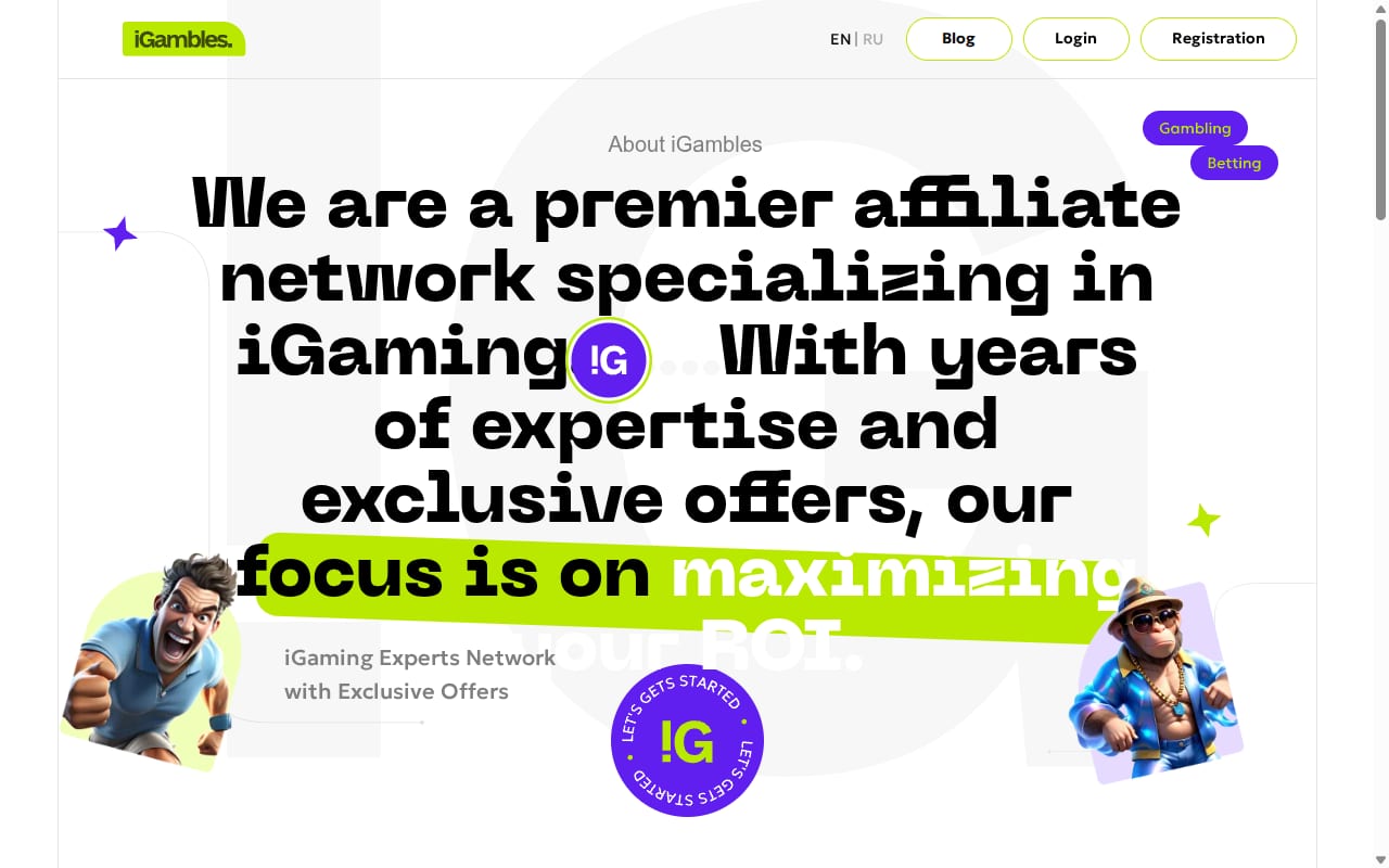 iGambles website screenshot