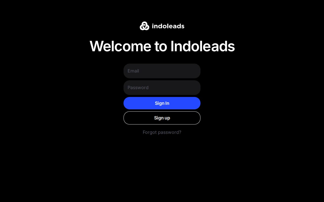 Indoleads website screenshot