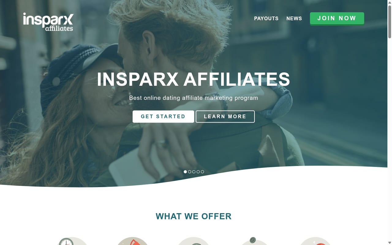 Insparx Affiliates website screenshot