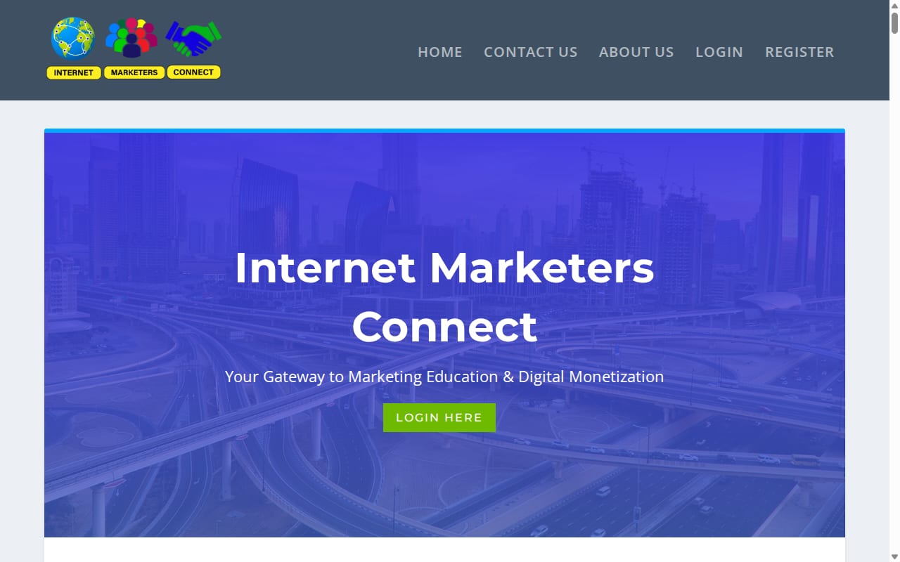Internet Marketers Connect 網站截圖