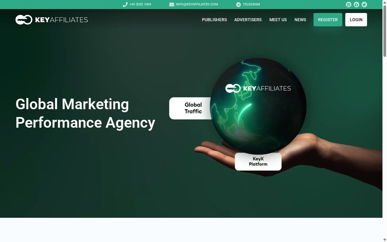 KeyAffiliates website screenshot
