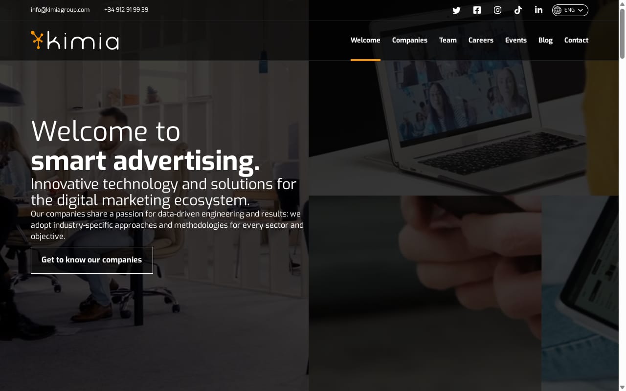 Kimia website screenshot