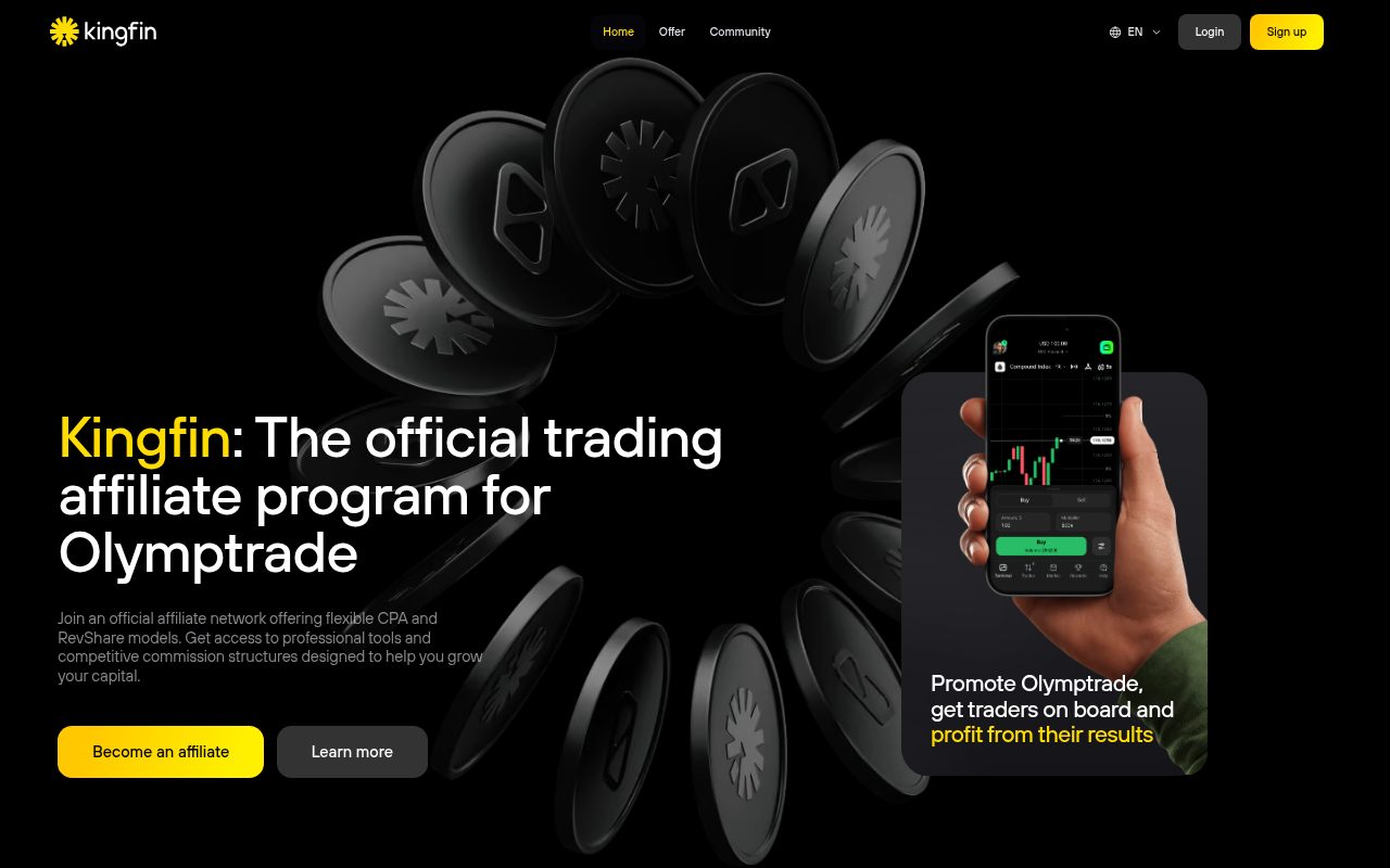 Kingfin website screenshot