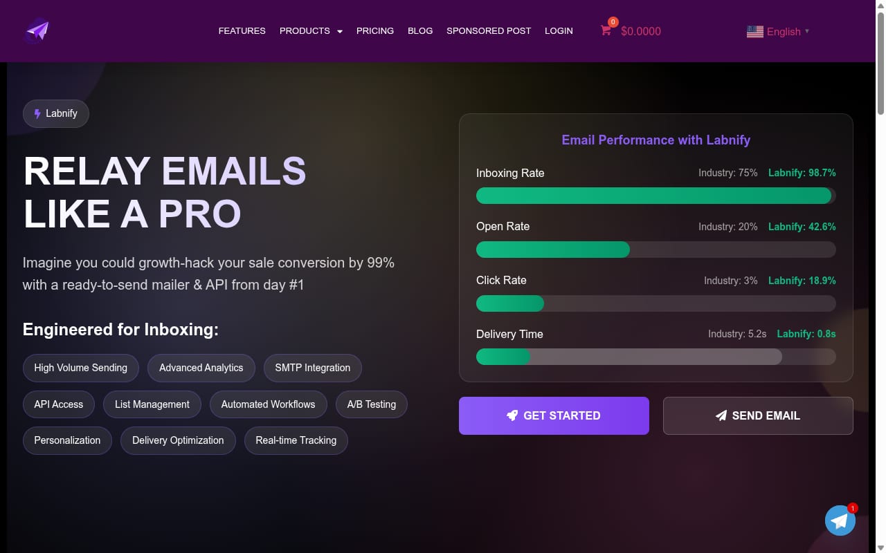 Labnify Affiliate Program website screenshot