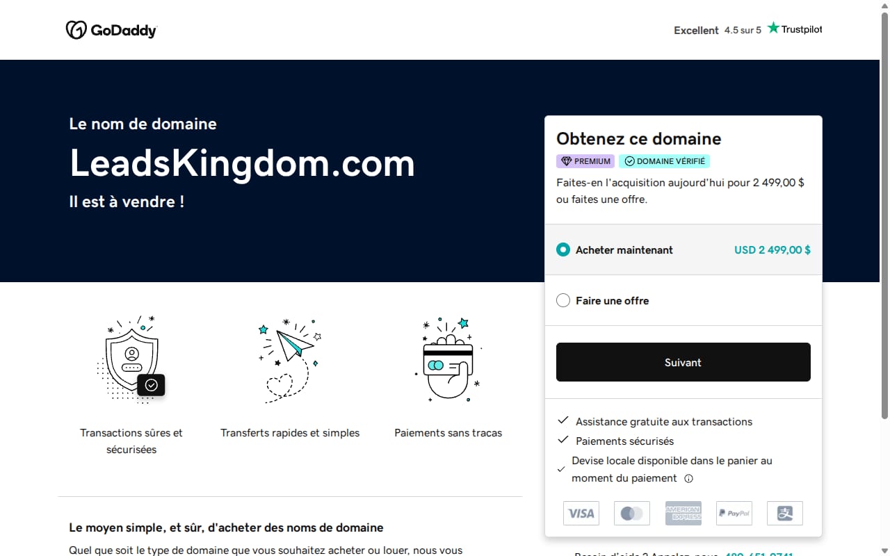 Leads Kingdom website screenshot