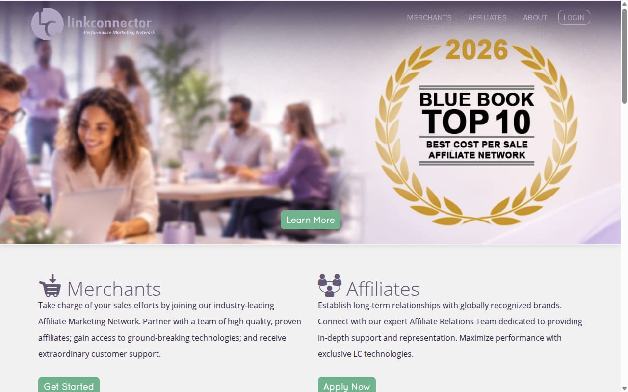 LinkConnector website screenshot