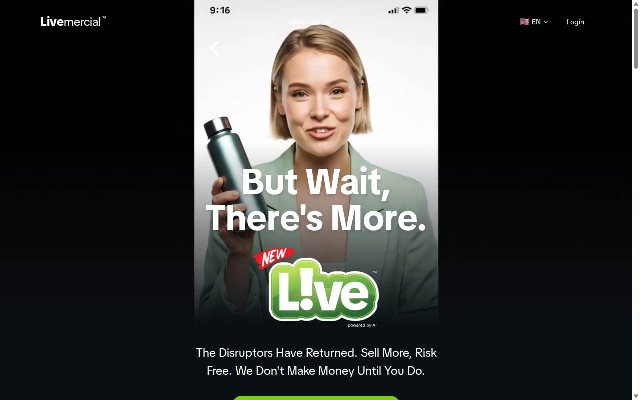 Livemercial Network website screenshot