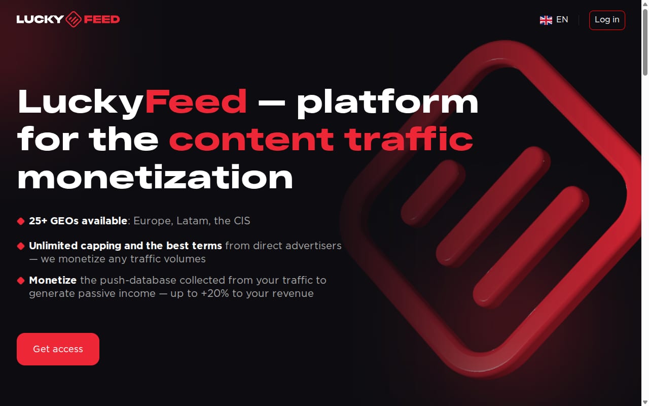 LuckyFeed 網站截圖