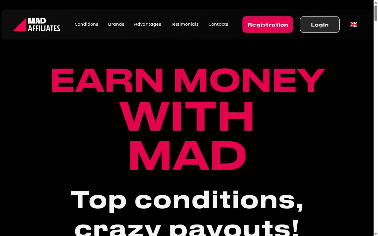 Mad Affiliates website screenshot