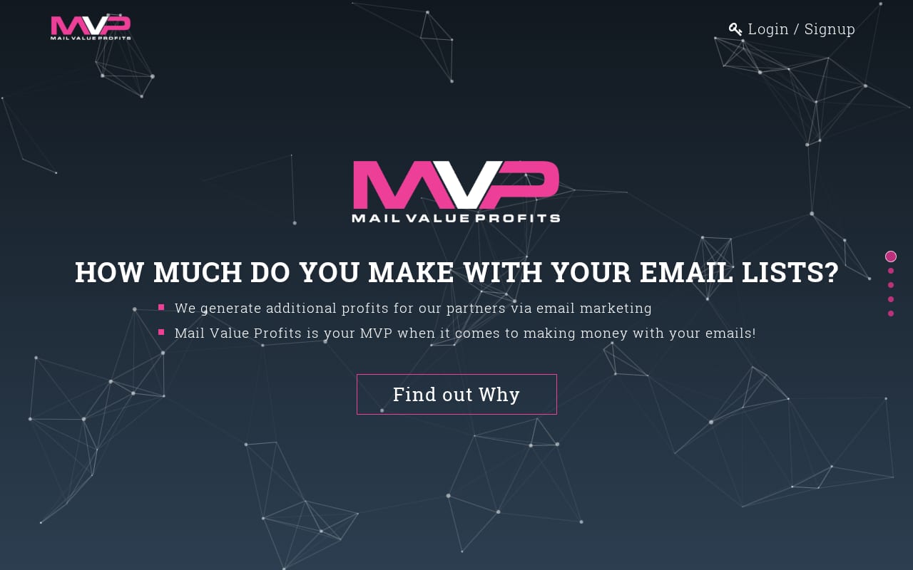 Mail Value Profits website screenshot