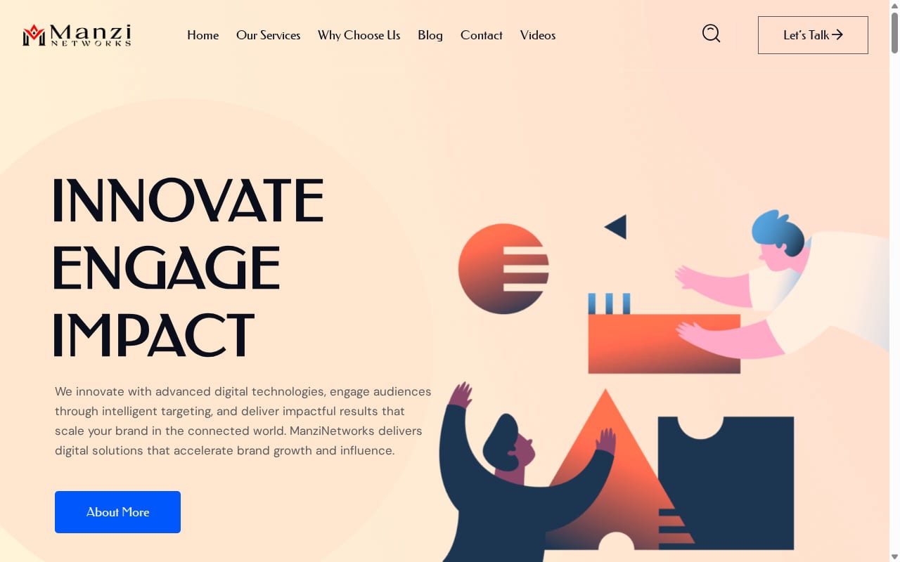 ManziNetworks website screenshot