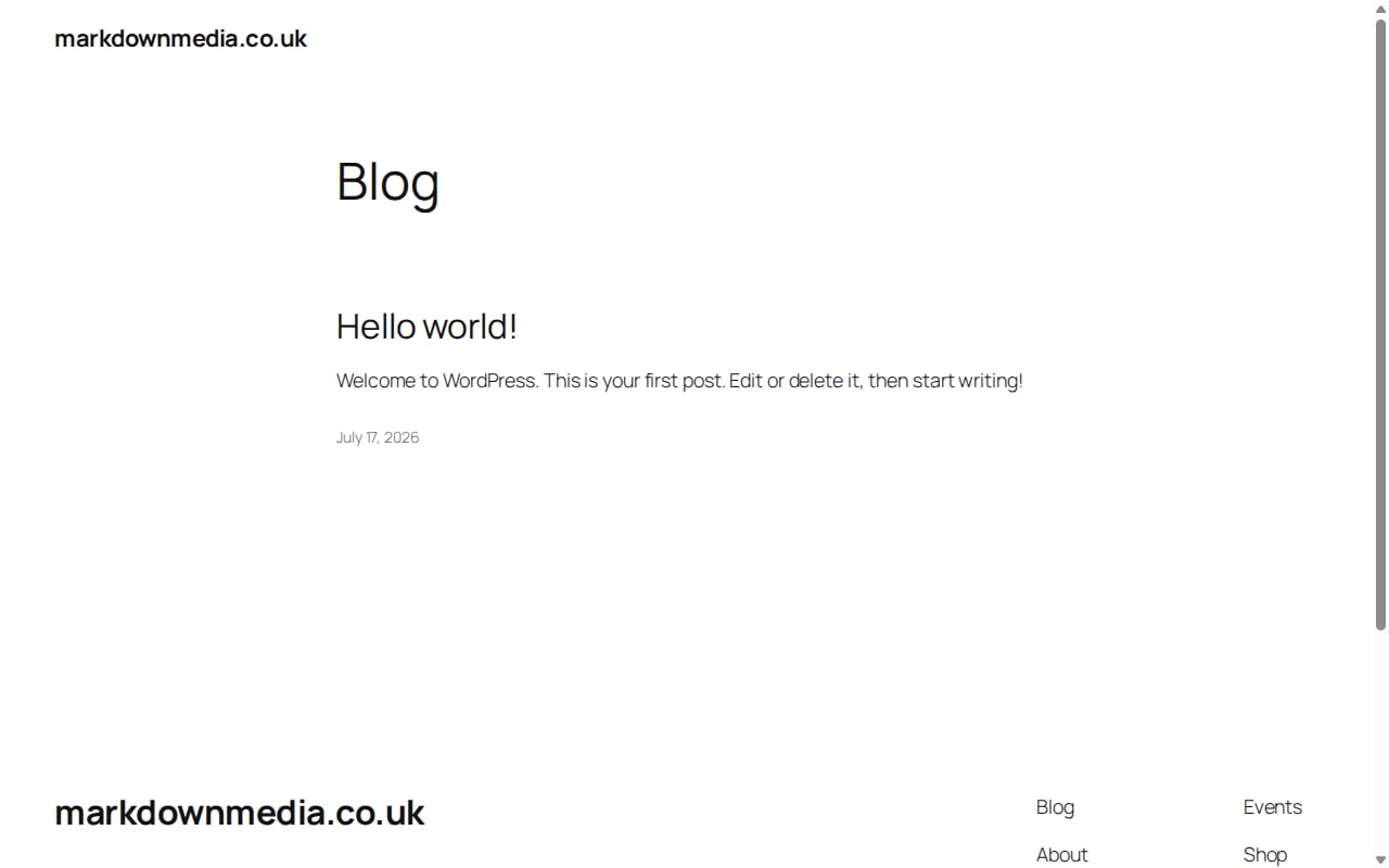 Markdown Media website screenshot