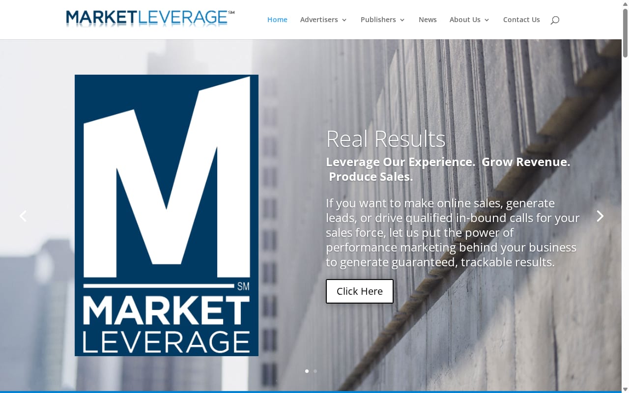 MarketLeverage website screenshot