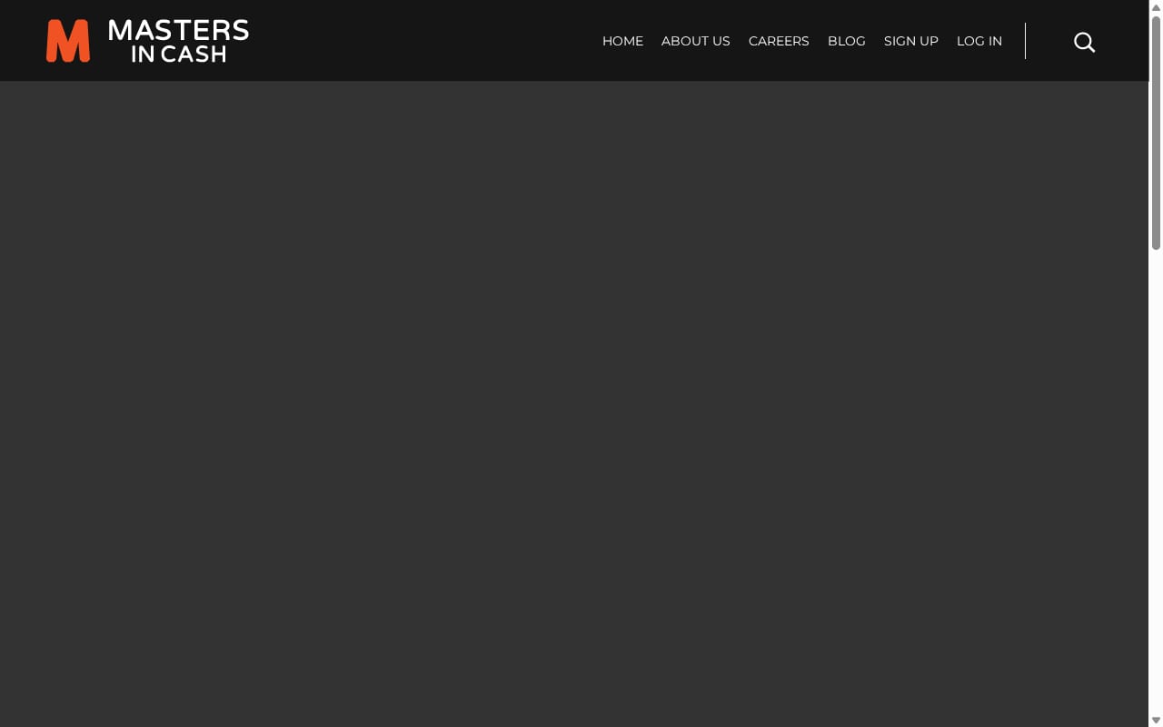 Masters in Cash website screenshot