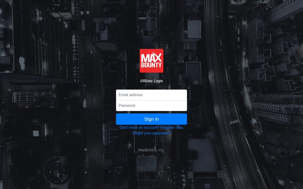 MaxBounty 網站截圖