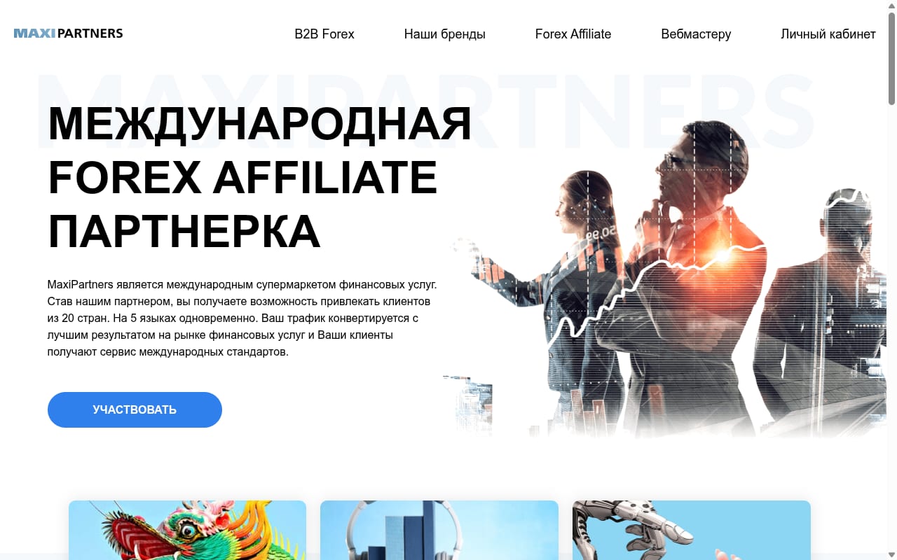 Maxipartners 網站截圖