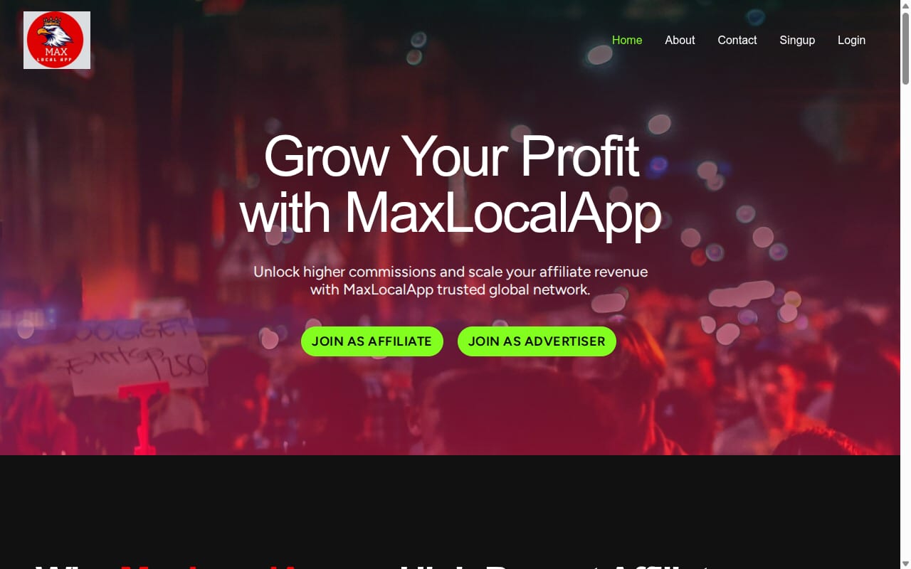 Maxlocalapp 網站截圖