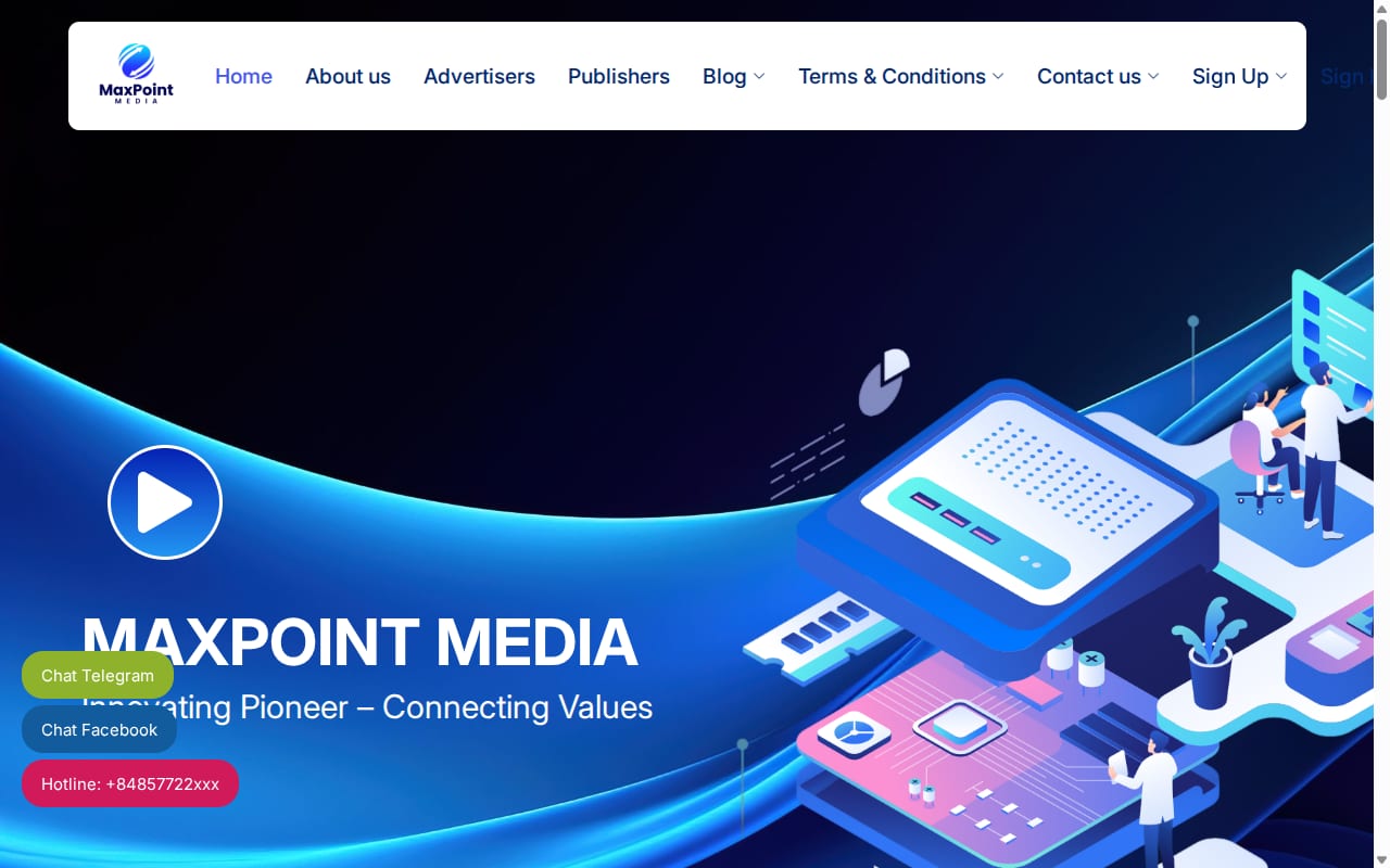 Maxpoint Media 網站截圖