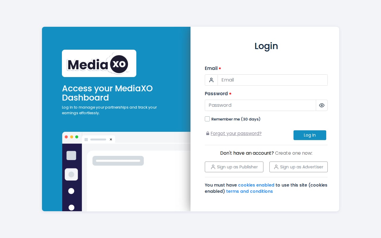 MediaXO 網站截圖