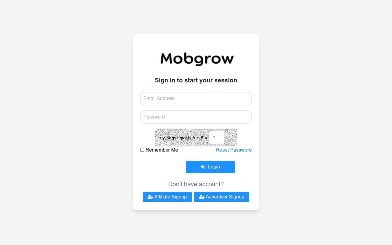 Mobgrow website screenshot