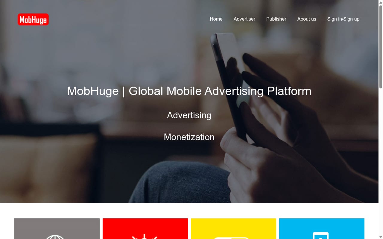 Mobhuge 網站截圖