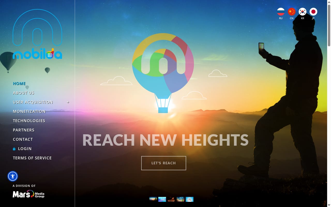 Mobilda website screenshot