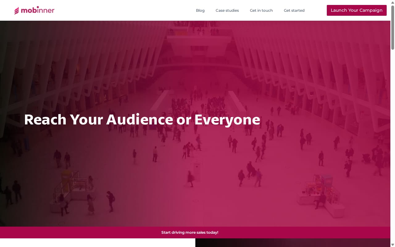 Mobinner website screenshot