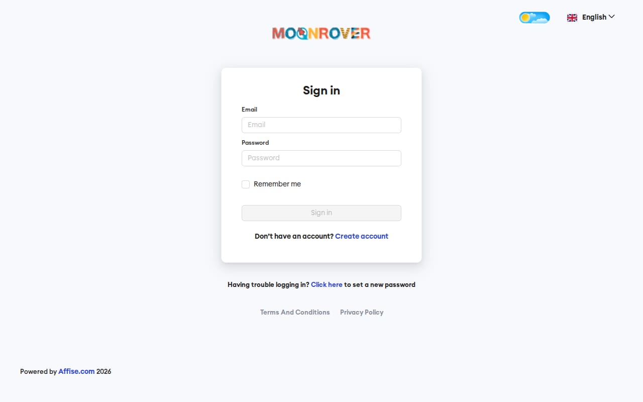 Moonrover website screenshot