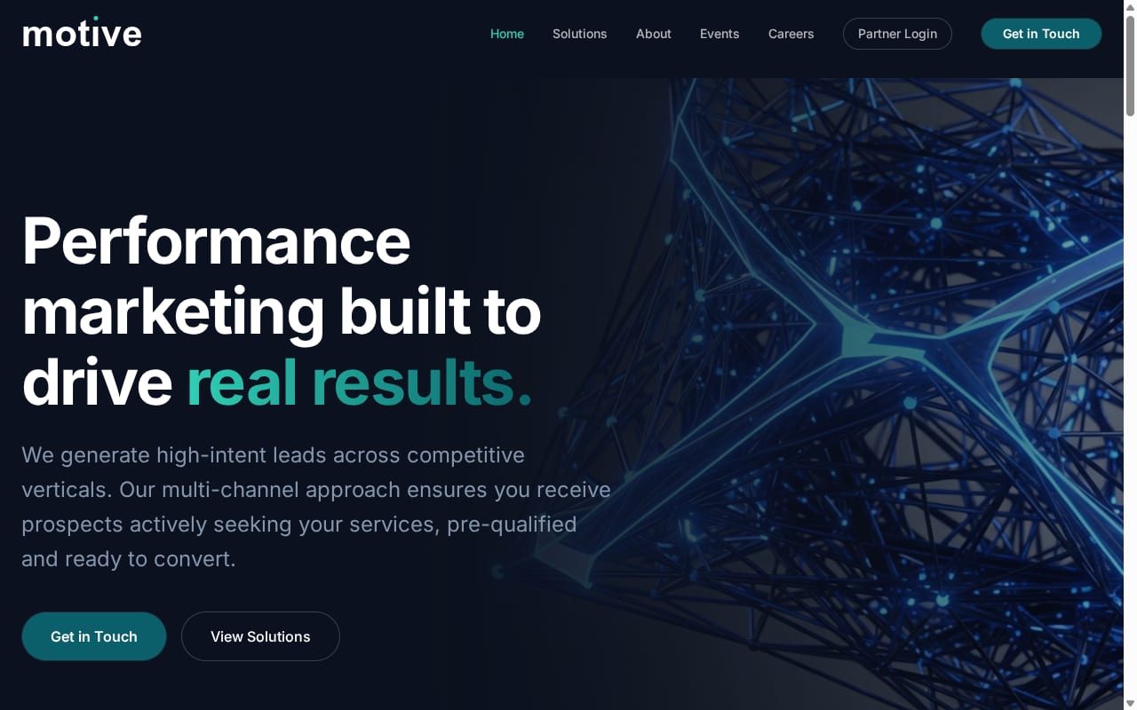 Motive Interactive website screenshot