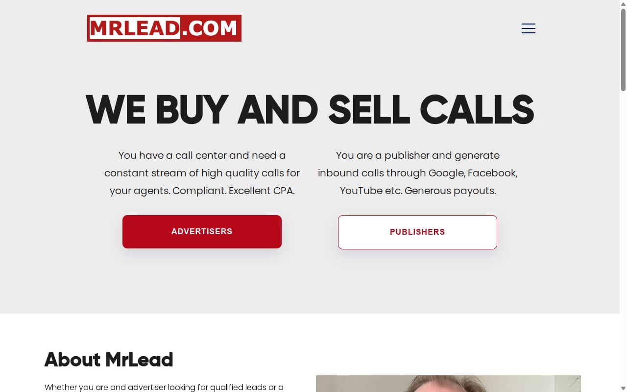MrLead 網站截圖