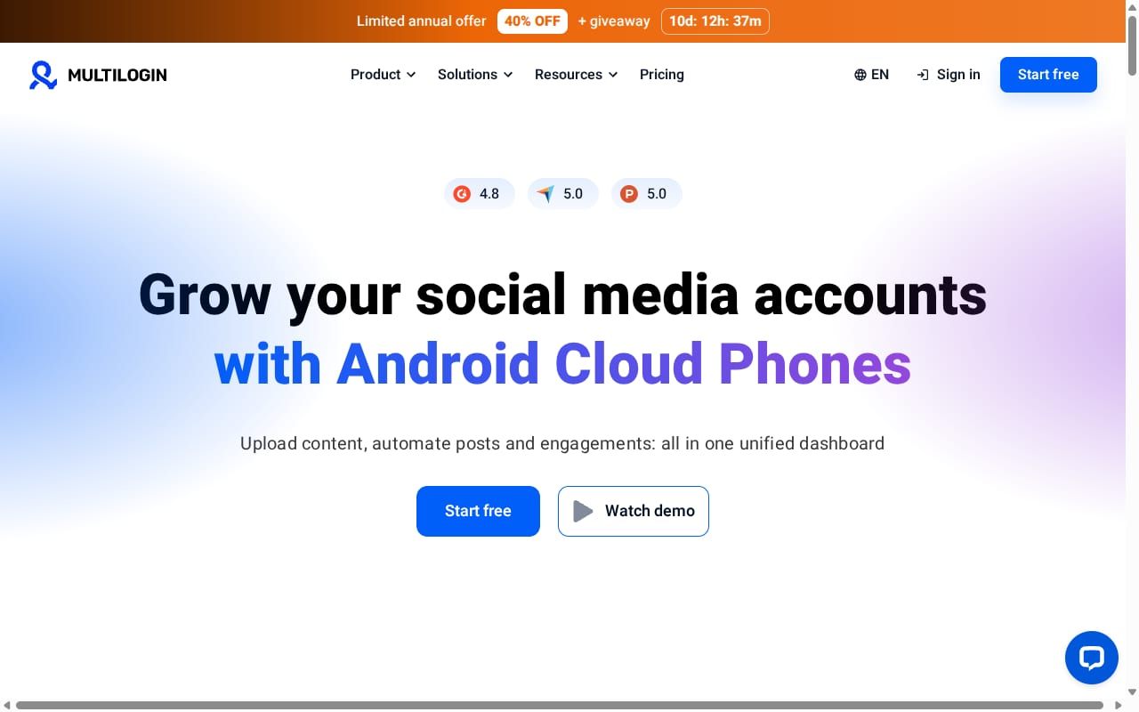 Multilogin Affiliate Program website screenshot